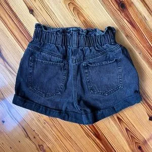 Forever 21 Shorts Black Highrise Denim Paper Bag Shorts Poshmark